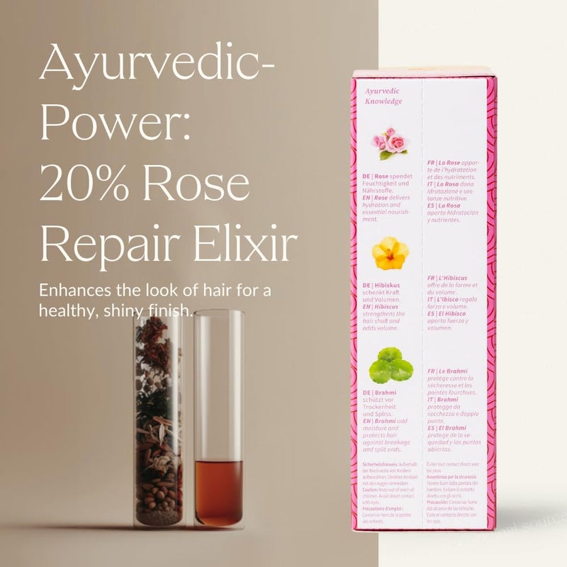 KHADI ROSE REPAIR Hair Oil - Regeneration for structurally damaged, dry hair & split ends - 100% natural, plant-based, vegan & silicone-free - 1.69 fl oz - Image 5