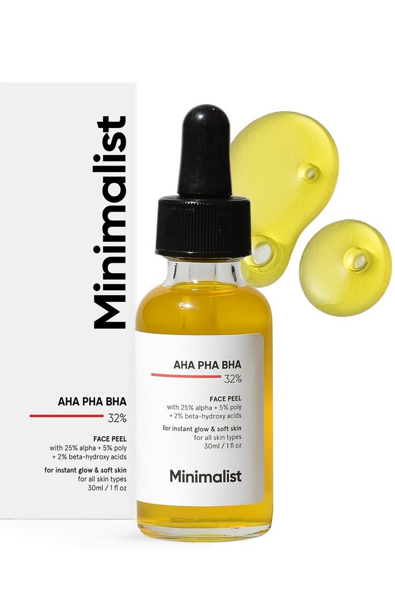 MINIMALIST 25% AHA 2% BHA 5% PHA Peeling Solution For Glowing Skin 30ml - Image 1