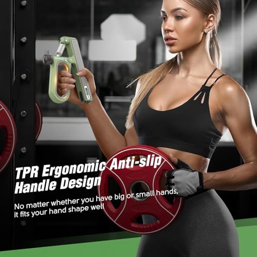 UDKI Blaze Green Hand Grip Strengthener with Smart Timer & Counter, Adjustable Resistance 10-120kg, O-Shape Non-Slip Handle, Forearm, Wrist, & Arm Exerciser for Muscle Building & Injury Recovery - Image 5