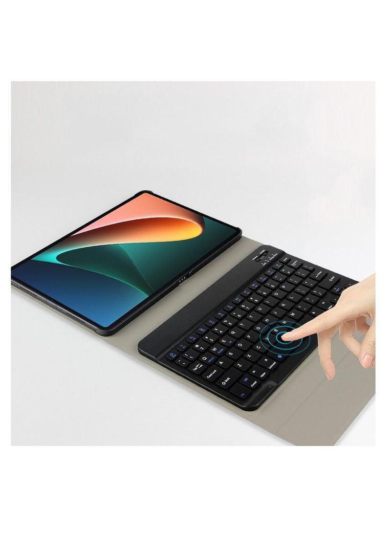 URBBKING Lightweight Smart Cover with Magnetically Detachable Wireless Keyboard forXiaomi Mi Pad 6 /Pad 6 Pro Blue - Image 4