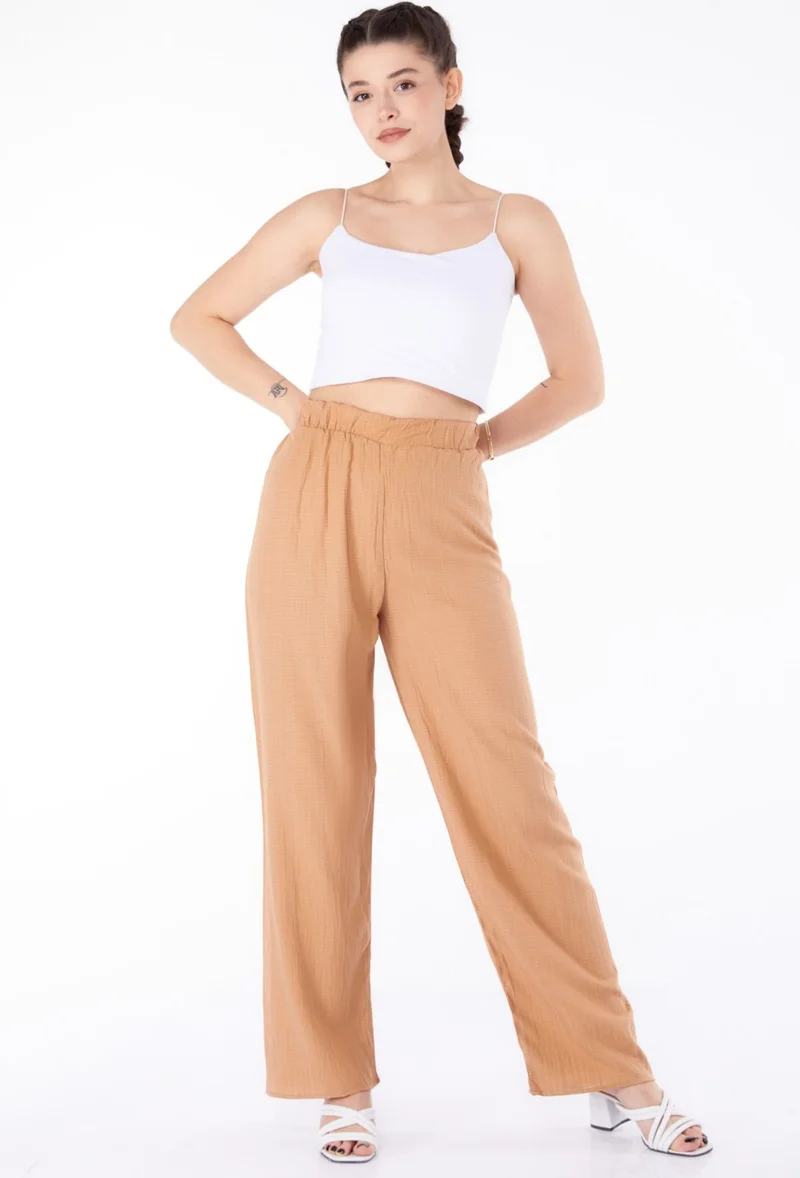 Tofisa Plain Mid Women's Mink Casual Trousers - 25627