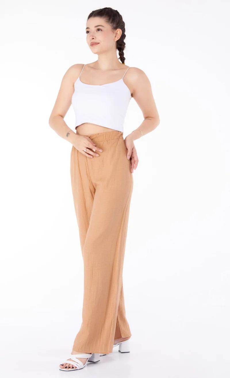 Tofisa Plain Mid Women's Mink Casual Trousers - 25627