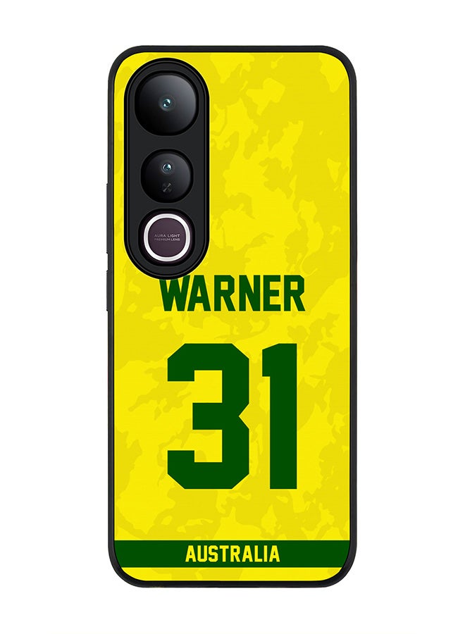 Stylizedd For vivo V50 Lite Case,Slim fit Camera Protection, Shockproof Thin Phone cover  - Australia David Warner, Jersey No 31