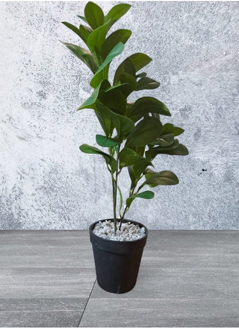 Artificial tree planted in a green pot, 40 cm