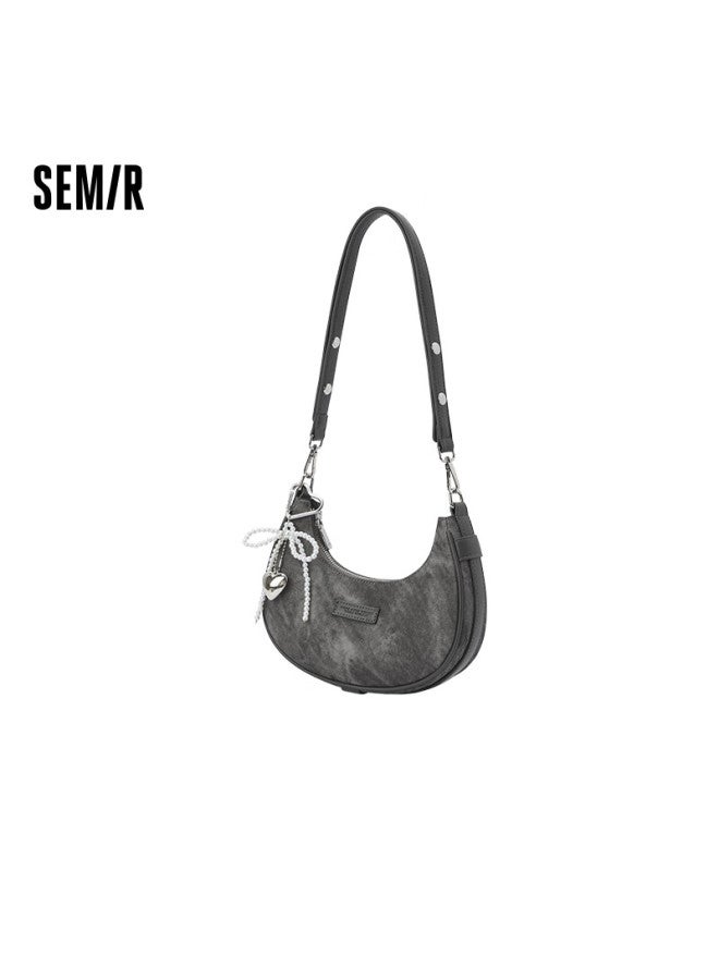 Semir Denim Wash Underarm Shoulder Crossbody Bag Elegant Crescent Bag For Women 105225153021 - Image 1