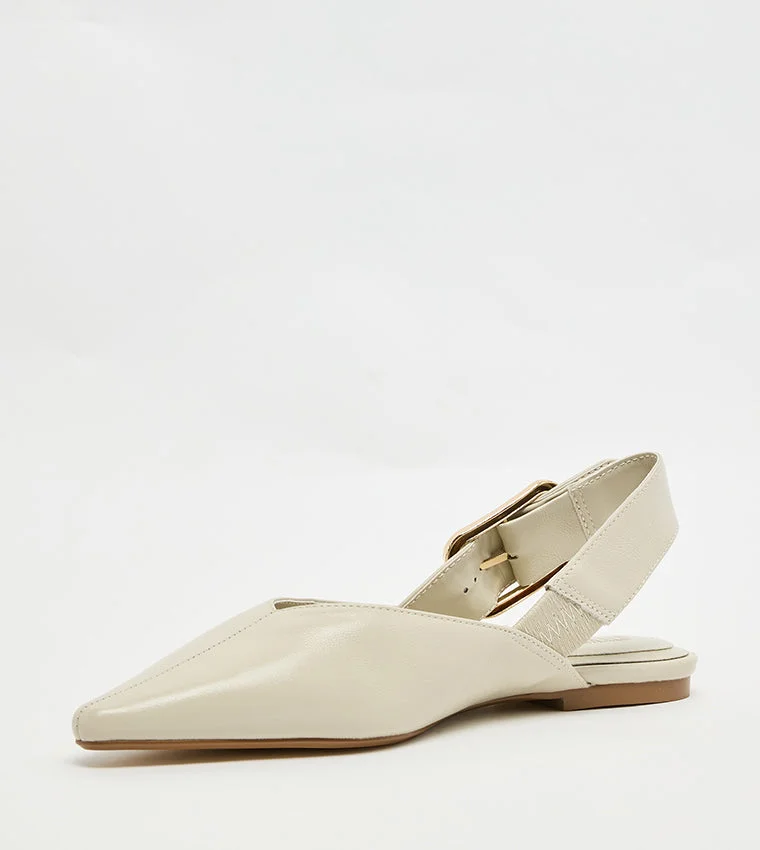 ستيف مادن SIANNA Light Yellow Textured Slingback Flats