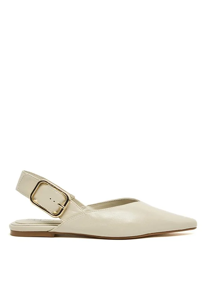 Sianna Women's Light Yellow Flat Sandals