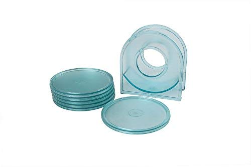 c s m CSM® Table Coasters with Stand - Set of 6 Coasters - Image 5