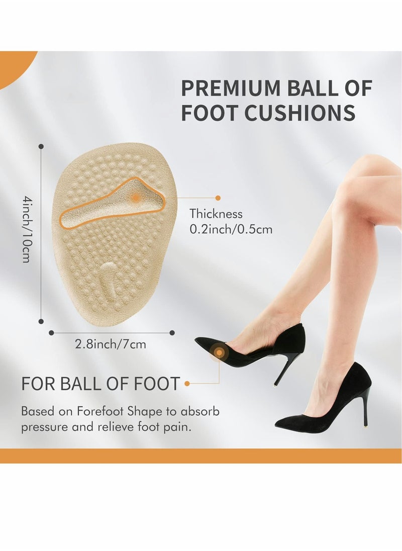 Excefore - Gel Insoles, 12 pcs Metatarsal Pads for Women, Shoe Insoles Foot Relief Pads Soft Gel Pads High Heel Pads Foot Pain Relief Pads Heel Inserts Feet Protectors Gel Cushions for Shoes Heels Women - Image 1
