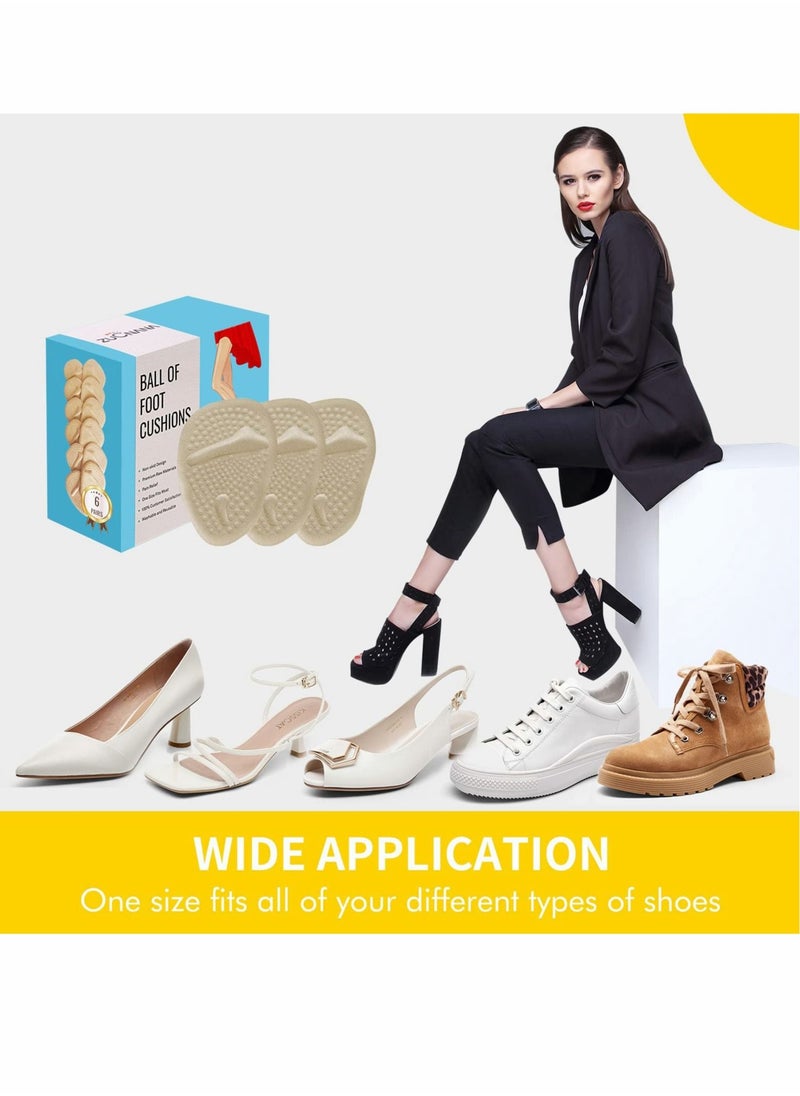 Excefore - Gel Insoles, 12 pcs Metatarsal Pads for Women, Shoe Insoles Foot Relief Pads Soft Gel Pads High Heel Pads Foot Pain Relief Pads Heel Inserts Feet Protectors Gel Cushions for Shoes Heels Women - Image 1