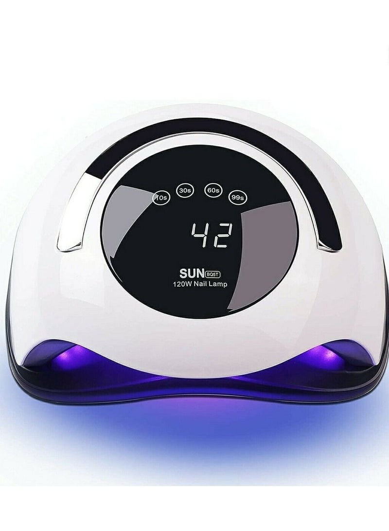 Sun UV LED Nail Lamp, 120W Faster Gel Nail Dryer Professional Curing Lamp Automatic - Image 2