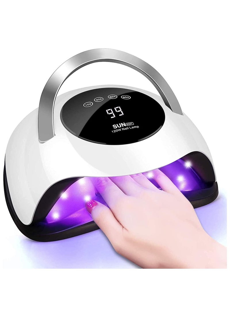 Sun UV LED Nail Lamp, 120W Faster Gel Nail Dryer Professional Curing Lamp Automatic - Image 1