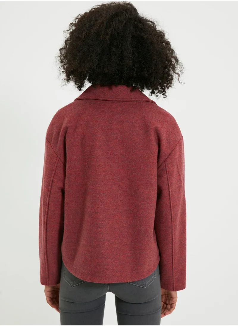 trendyol Button Detail Knitted Coat
