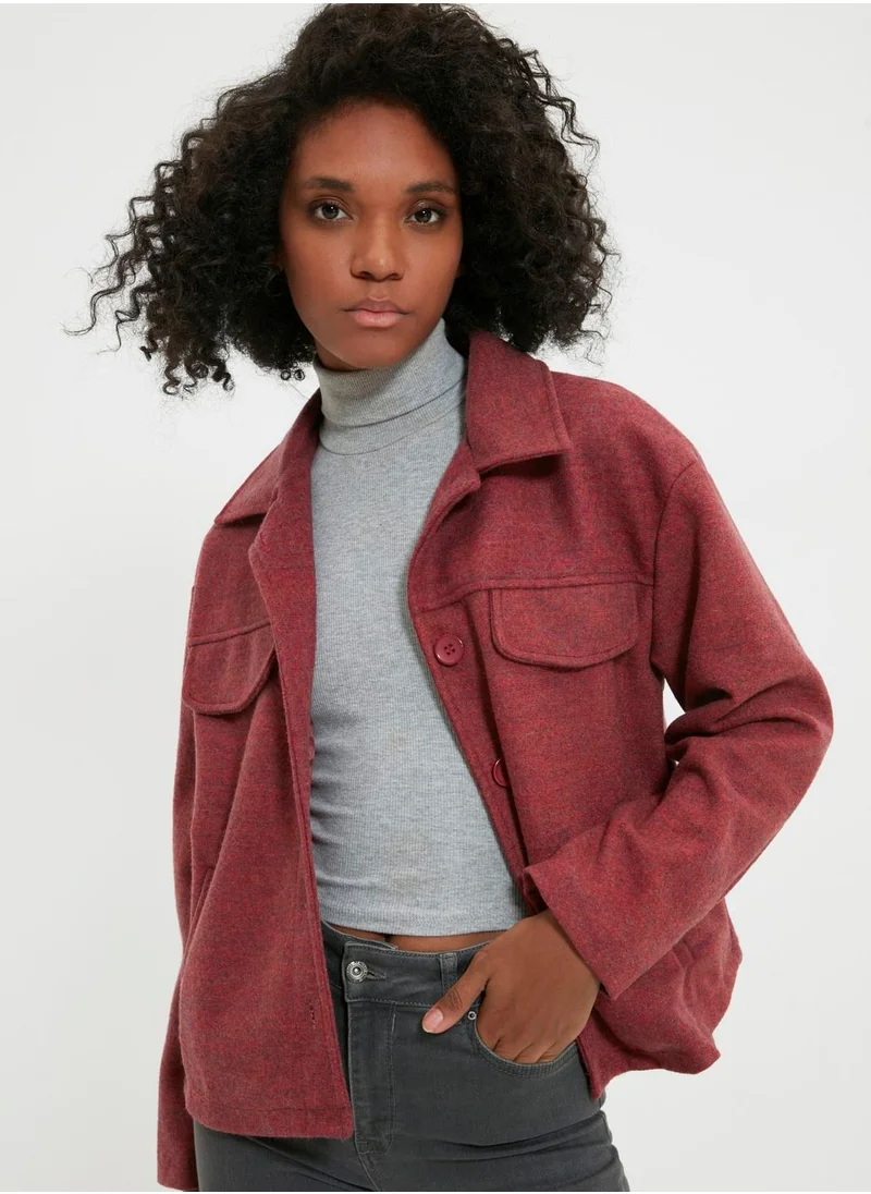 trendyol Button Detail Knitted Coat