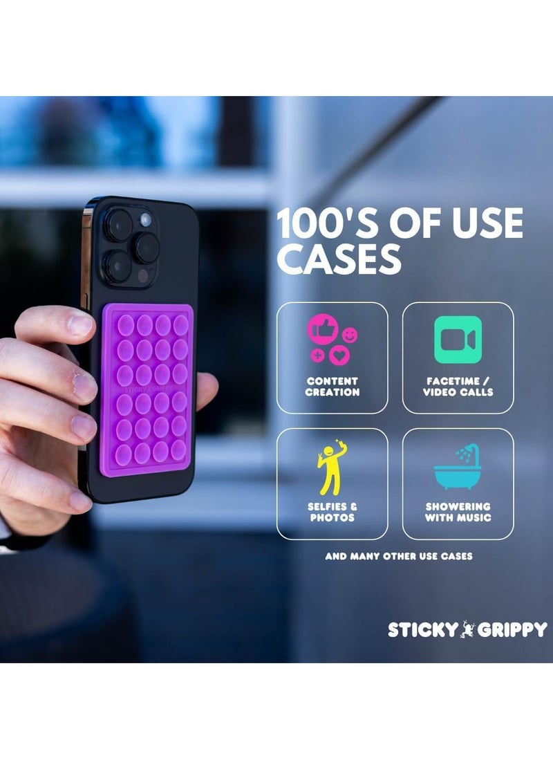 Silicone Double-Sided Suction Phone Case Detachable Mount - Hands-Free, Strong Grip Holder for Selfies & Videos - Durable, Easy to Use - iPhone & Android