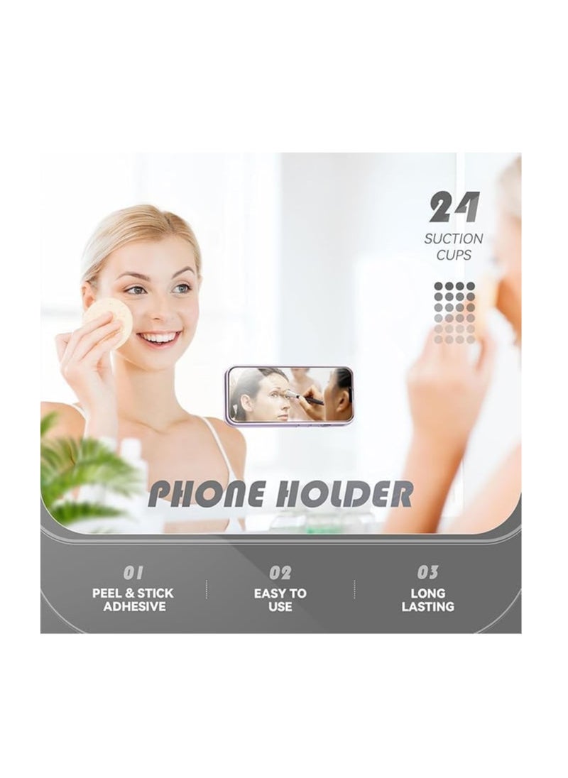 Silicone Double-Sided Suction Phone Case Detachable Mount - Hands-Free, Strong Grip Holder for Selfies & Videos - Durable, Easy to Use - iPhone & Android