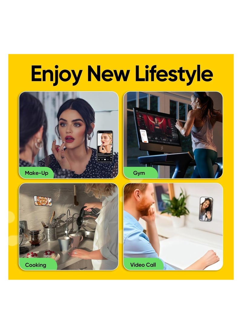 Silicone Double-Sided Suction Phone Case Detachable Mount - Hands-Free, Strong Grip Holder for Selfies & Videos - Durable, Easy to Use - iPhone & Android