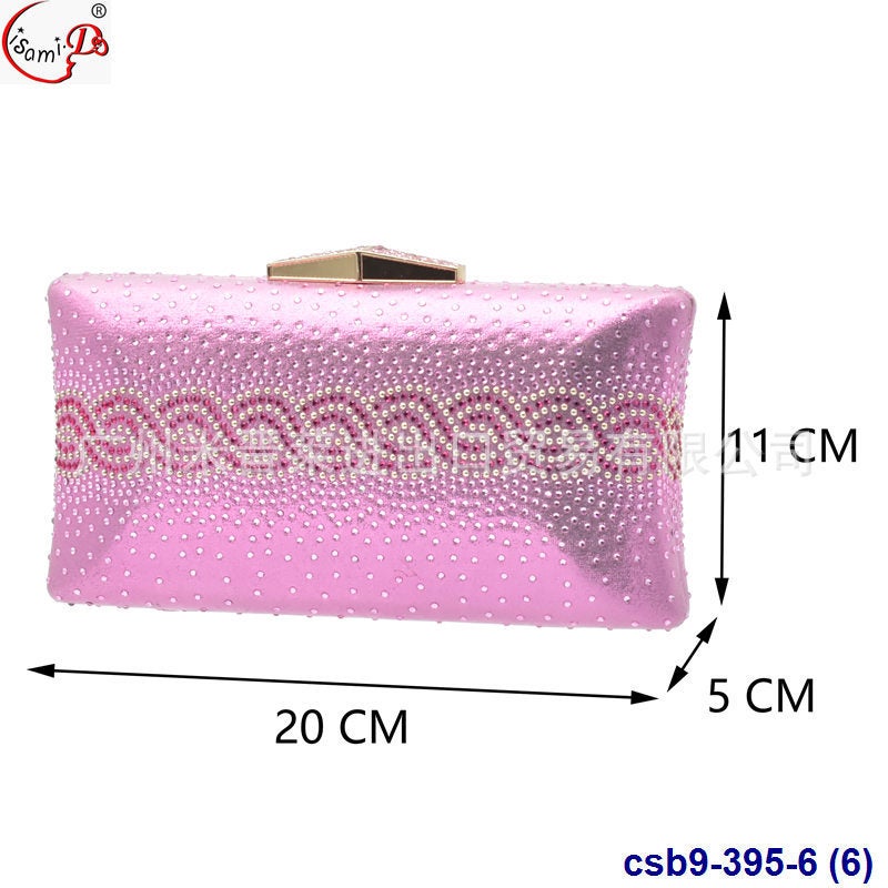 New Rectangular Drilling Dinner Bag Fashion Dress Portable Evening Bag Party Bags - Image 3