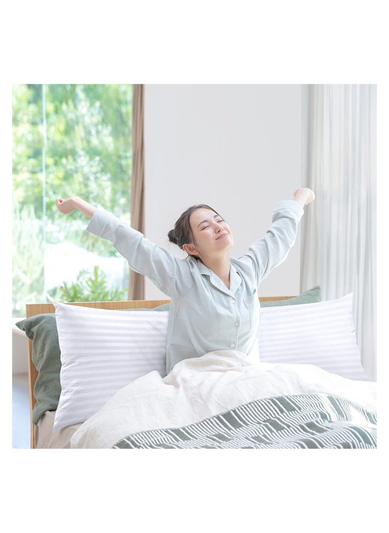 Eworld - 3-piece Bedding Set Includes 2 Premium Bed Pillows & 1 Full-Body Pillow for Adults, Breathable & Ideal for Side Sleepers with Polyester Filling & Soft Cotton Cover, Available in Multiple Colors - Image 1