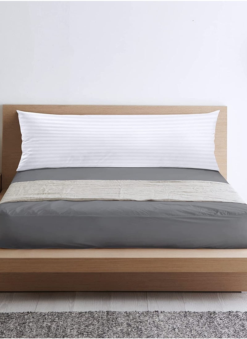 Eworld - 3-piece Bedding Set Includes 2 Premium Bed Pillows & 1 Full-Body Pillow for Adults, Breathable & Ideal for Side Sleepers with Polyester Filling & Soft Cotton Cover, Available in Multiple Colors - Image 1