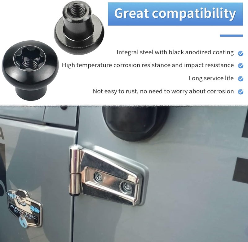 Bentolin Door Hinge Nuts for Jeep Wrangler JK JKU - Image 4