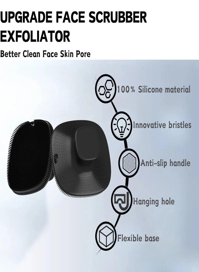 INKERLEE Face Scrubber, Gentle Pore Scrubber Silicone Face Exfoliating Scrubber, Face Wash Brush Manual Waterproof Cleansing Skin Care Face Scrub Wash Brushes for Men and Women - Image 4
