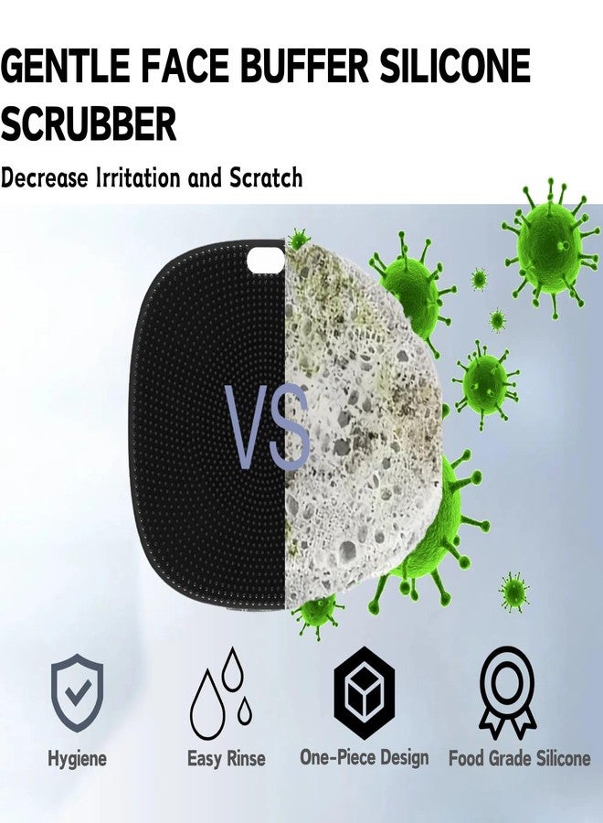 INKERLEE Face Scrubber, Gentle Pore Scrubber Silicone Face Exfoliating Scrubber, Face Wash Brush Manual Waterproof Cleansing Skin Care Face Scrub Wash Brushes for Men and Women - Image 3