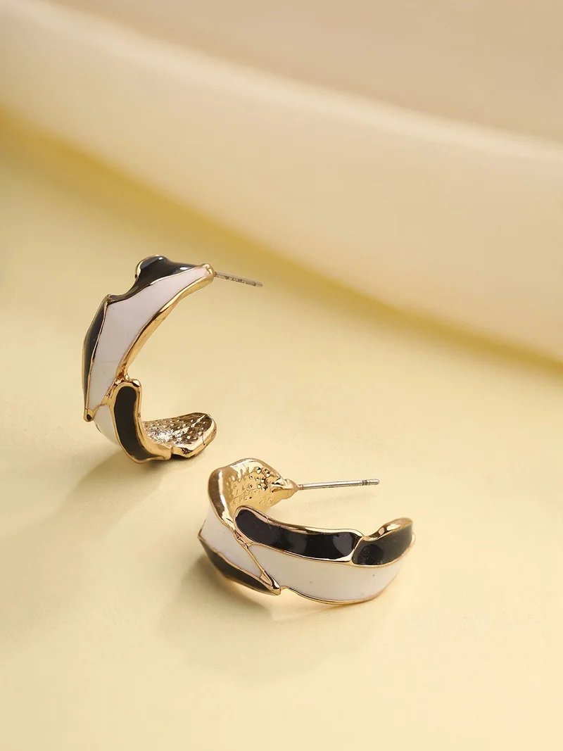 Priyaasi Plated Half Hoop Earrings