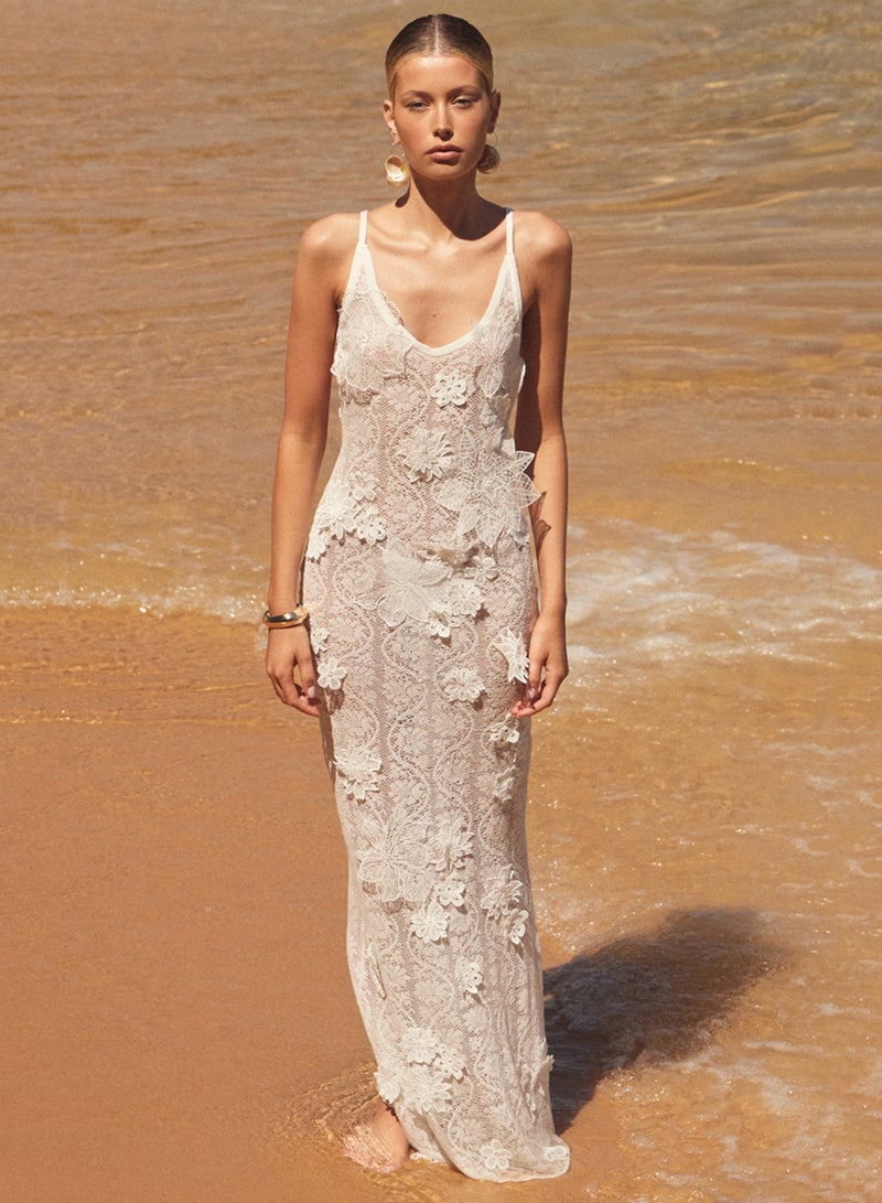 ساندايز فستان ماكسي ضيق بحمالات فيسبر - Image 1