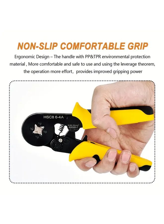 HSC8 6 4A Wire Terminal Crimping Tool Self Adjusting Ratchet Pliers Set 1200PCS Kit - Image 5