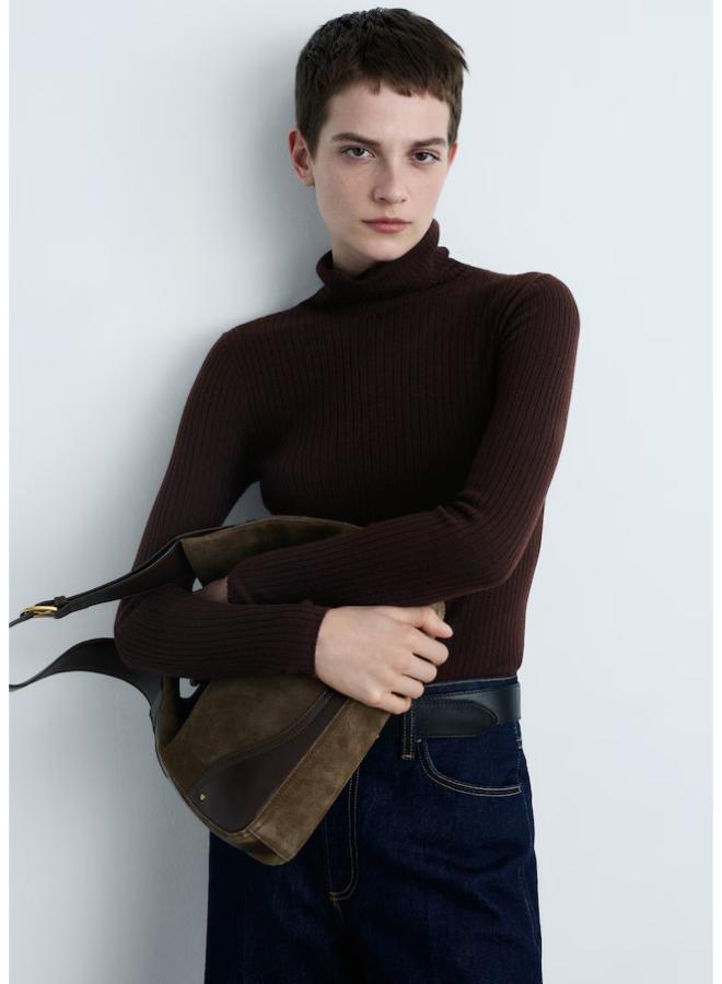 MANGO Wool Blend Turtleneck Sweater - Image 1