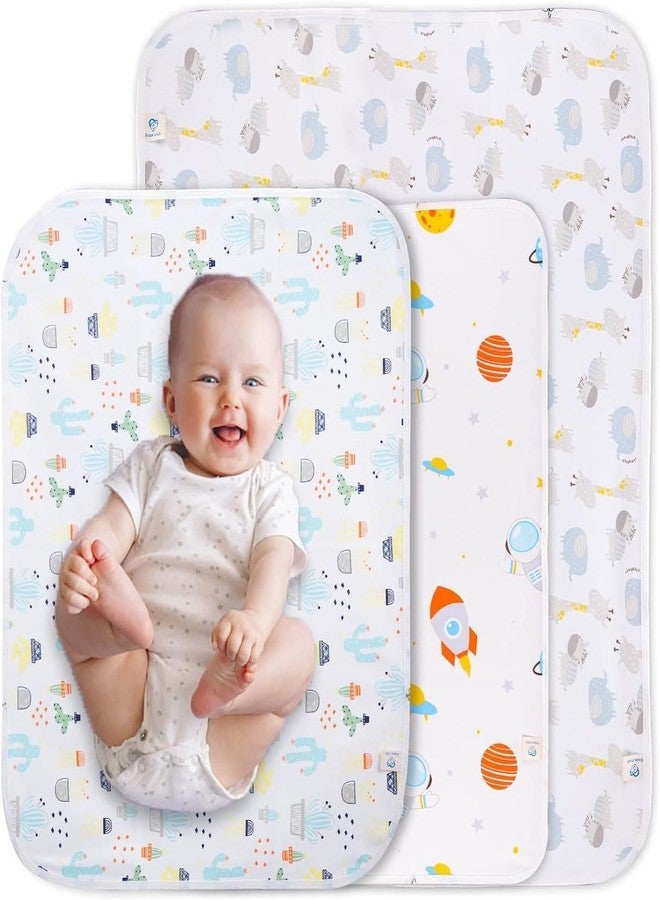 Reexplore Cartoon Baby Pee Mat - Soft Lightweight Poly-Cotton Quick Absorb Dry Sheet, Breathable & Reusable Baby Bed Protector for Infants (White, Cartoon Design) - Image 4