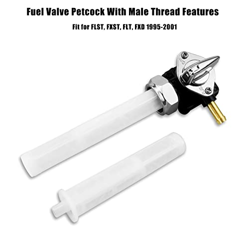 TADYAO Fuel Valve Petcock with Male Thread Fit for Harley FLST FXST FLT FXD 1995-2001 Replace 61338-94D - Image 2