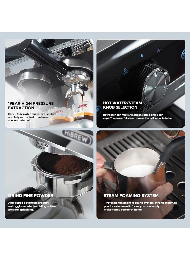 هيبرو آلة صنع قهوة الإسبريسو HiBREW Barista Pro التجارية - من حبوب القهوة إلى الكوب - للفنادق والمطاعم والمقاهي H7 - Image 5