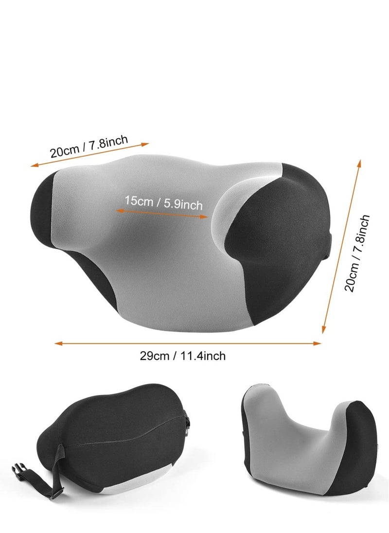 SYOSI - SYOSI Car Neck Pillow, Softness Car Headrest Pillow for Driving with Adjustable Strap, 100% Memory Foam and Breathable Removable Cover, Comfortable Ergonomic Design (Black Grey) - Image 1