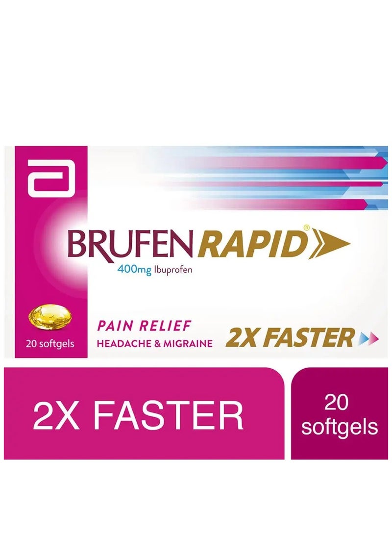 Brufen Rapid, 20 Softgels, 400 mg - Image 1