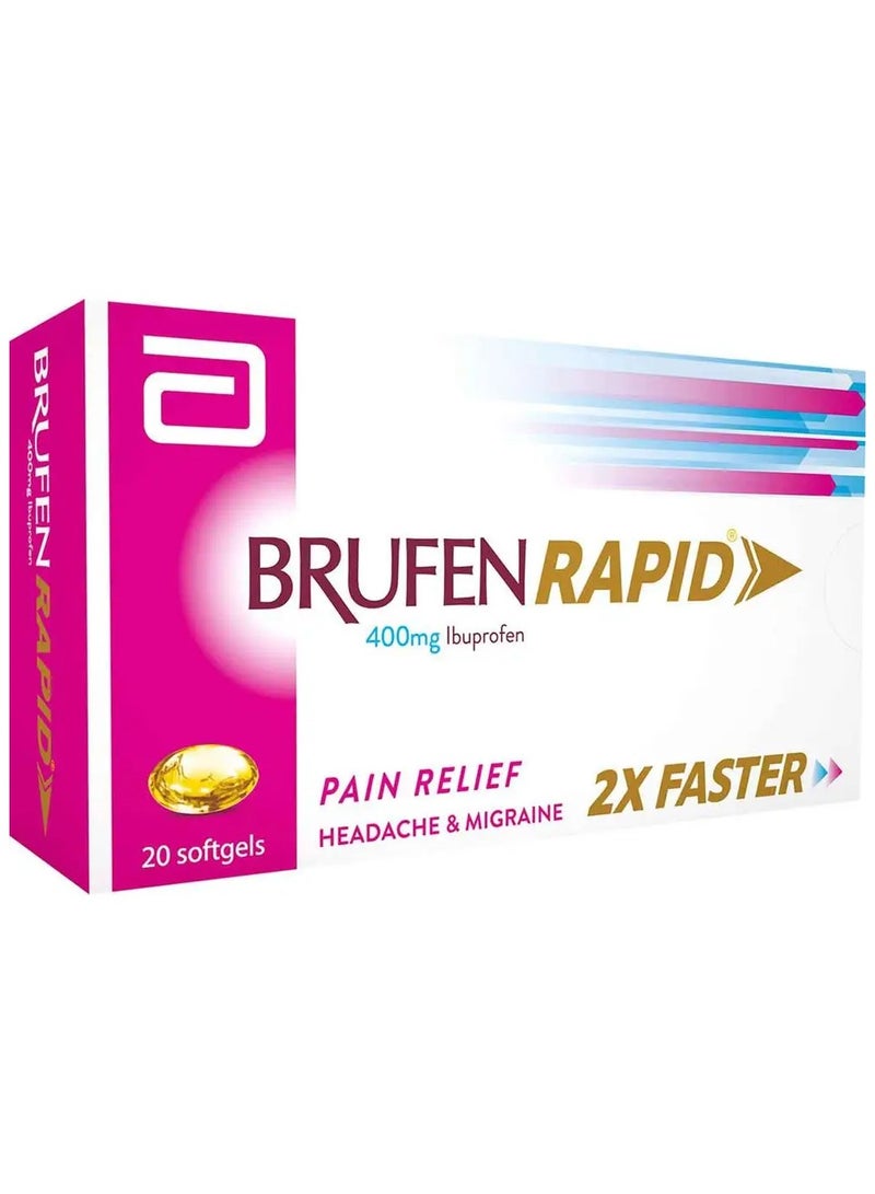 Brufen Rapid, 20 Softgels, 400 mg - Image 2