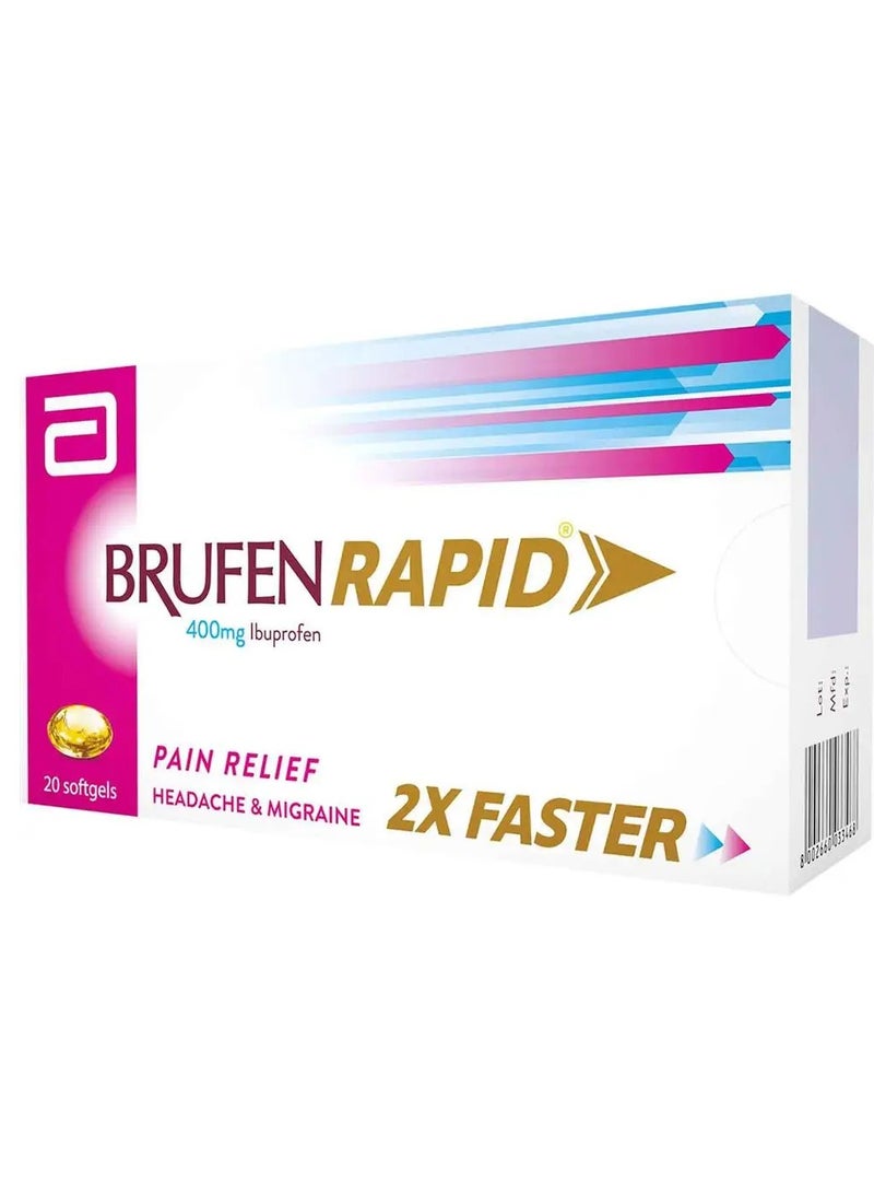 Brufen Rapid, 20 Softgels, 400 mg - Image 4