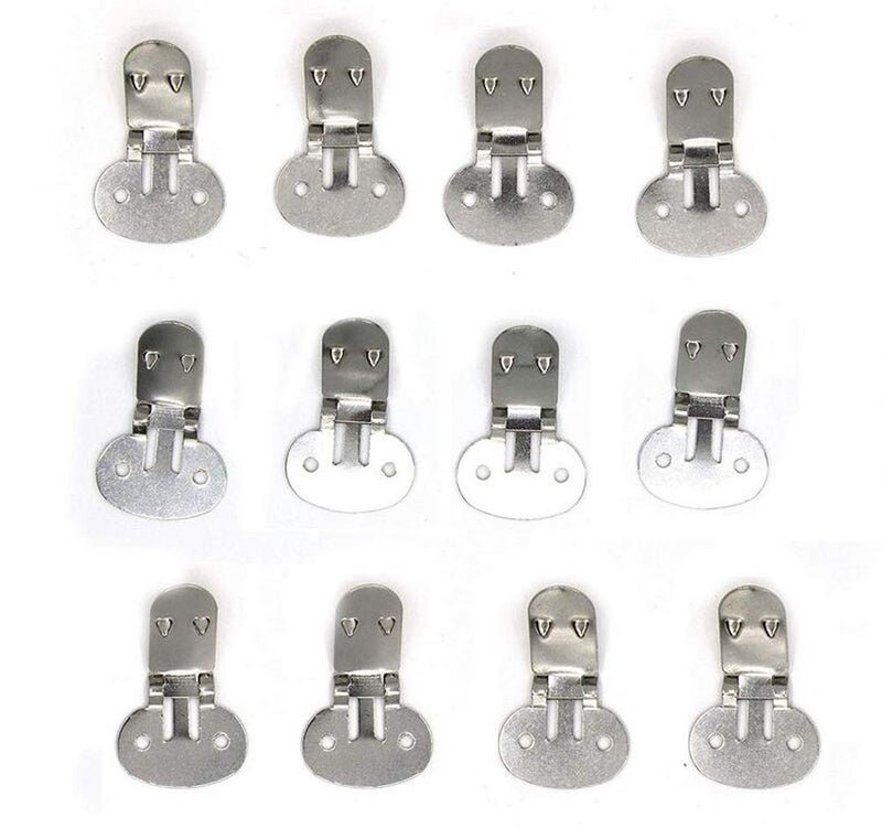 Suoirblss 30 Pcs (15 Pair) Stainless Steel Flat Blank Shoe Clips Shoe Supplies for DIY Craft Project Crafts Decoration (Small) - Image 5