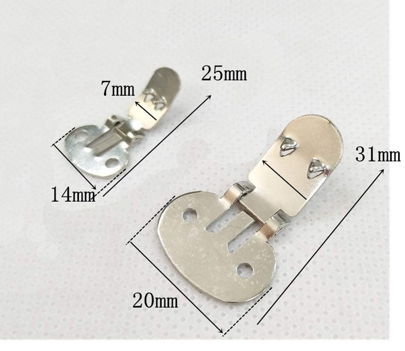 Suoirblss 30 Pcs (15 Pair) Stainless Steel Flat Blank Shoe Clips Shoe Supplies for DIY Craft Project Crafts Decoration (Small) - Image 2