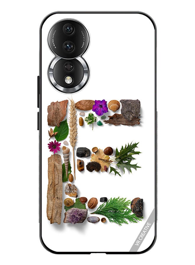 VR CREATIVE Protective Case Cover For Honor 80 Alphabet E Design Multicolour - Image 1