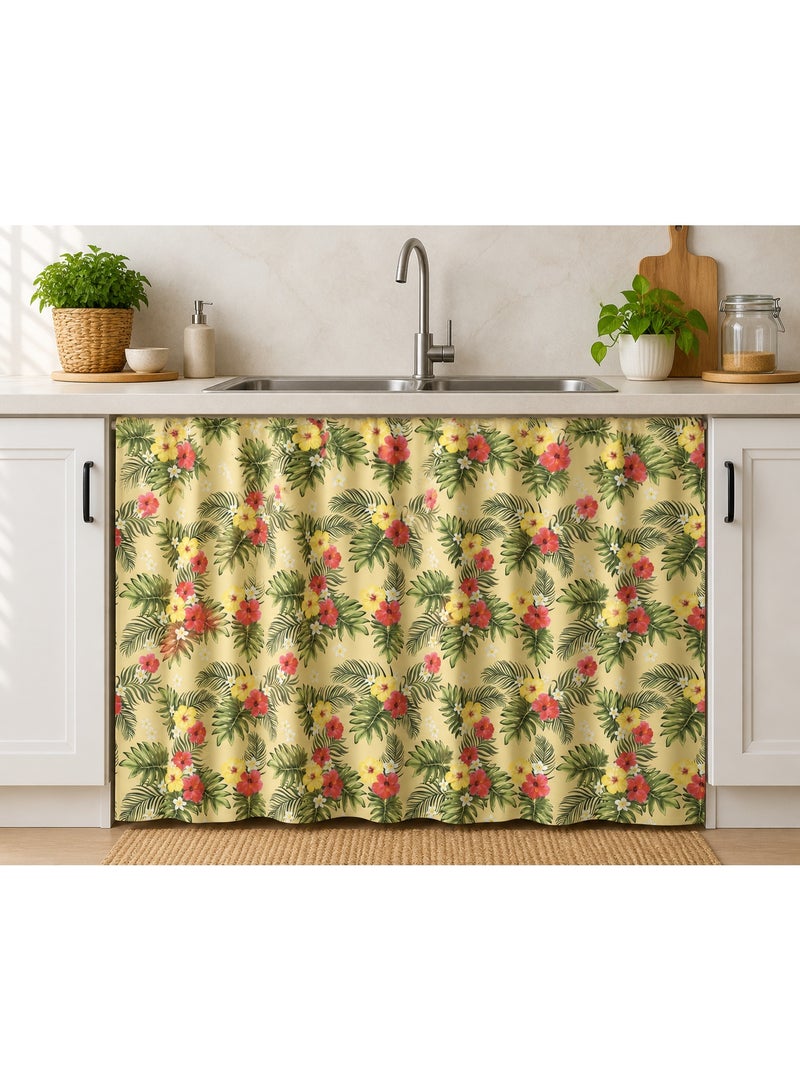 Kitchen sink curtain waterproof fabric 100 H * 150 W cm - Image 1