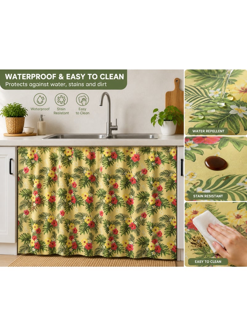 Kitchen sink curtain waterproof fabric 100 H * 150 W cm - Image 2