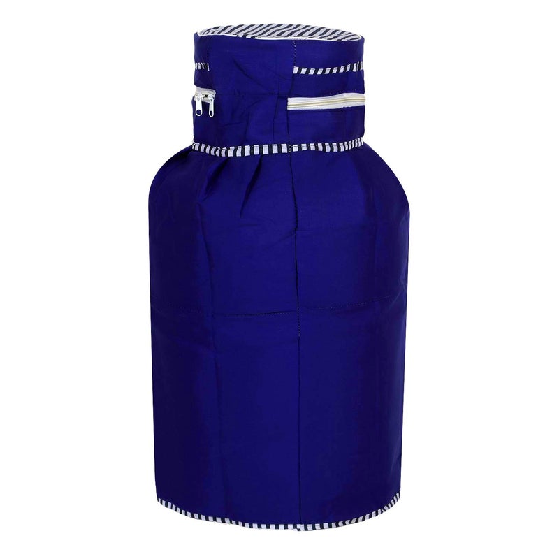 Kuber Industries Heart Home 2 Pieces Cotton DustWater Proof LPG Gas Cylinder Cover Blue CTHH7604 Standard  - Image 3