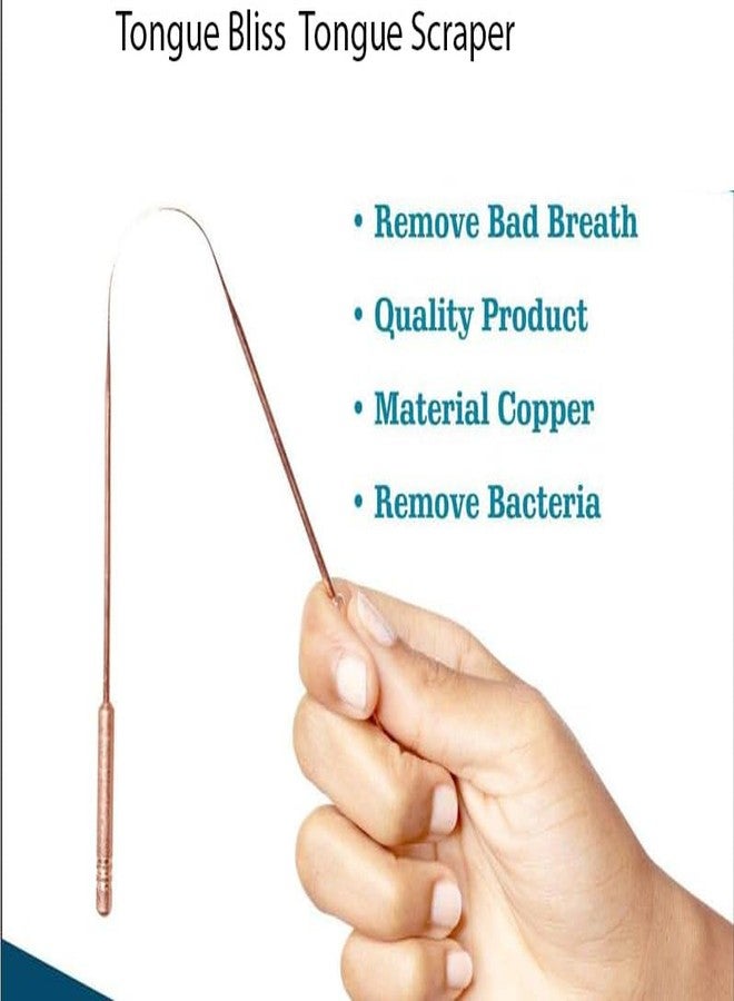 Bague Copper Tongue Cleaner For Kids & Adults Ayurvedic Tongue Scraper For Bad Breath (Round pack of 2 - Image 5