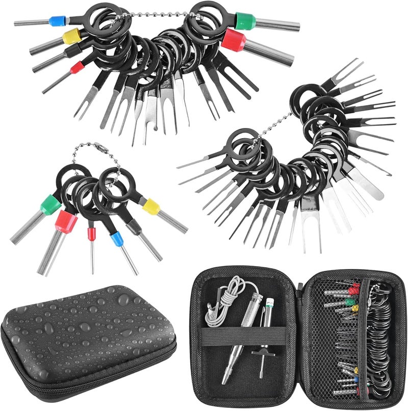 Kikerike Terminal Removal Tool Kit 44 Pcs Depinning Tool Electrical Connector Pin Removal Tool Kit Pin Extractor Tool Set Wire Terminal Release Tool for Automotive Car Household Devices - Image 3