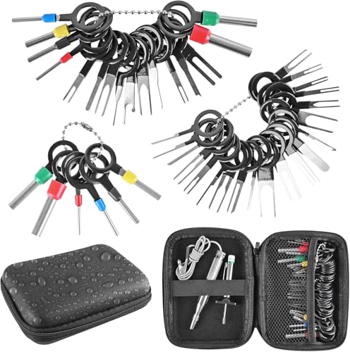 Kikerike Terminal Removal Tool Kit 44 Pcs Depinning Tool Electrical Connector Pin Removal Tool Kit Pin Extractor Tool Set Wire Terminal Release Tool for Automotive Car Household Devices - Image 1
