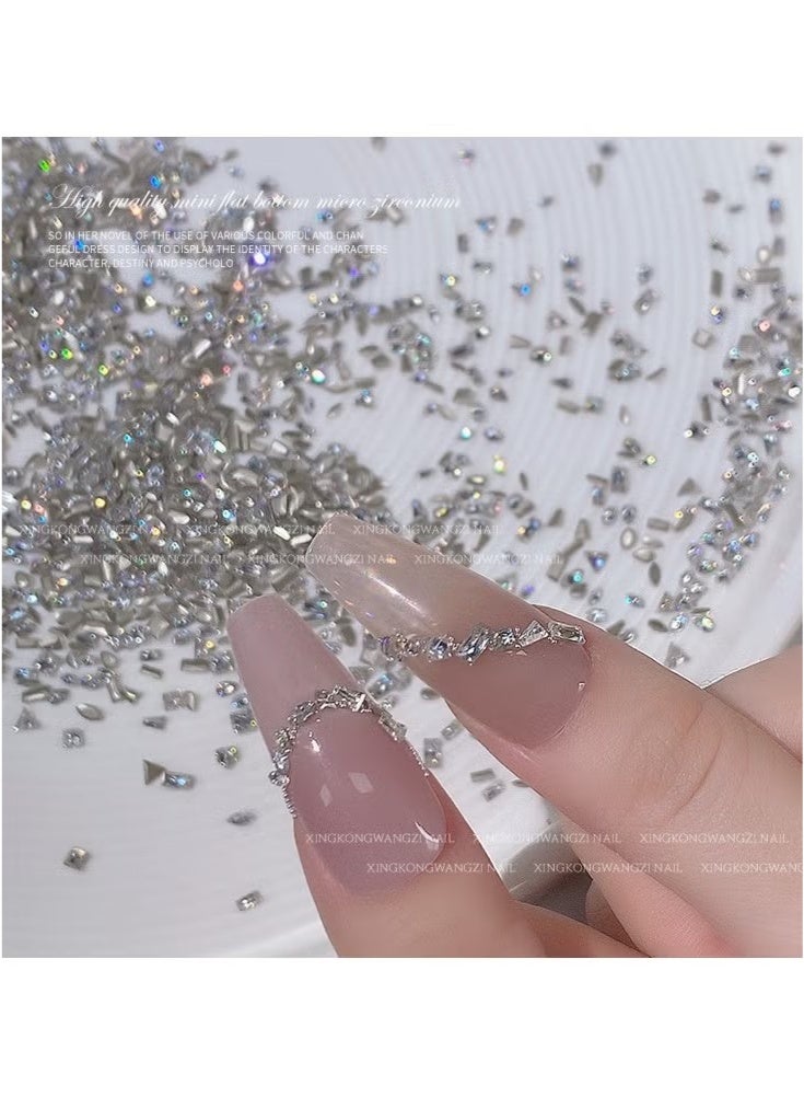 ملصق أظافر سحري على شكل فراشة من كريستال اللؤلؤ 5D مع 100 ماسة من الزركون، مناسب لملصقات الأظافر التي تصنعها بنفسك - Image 5