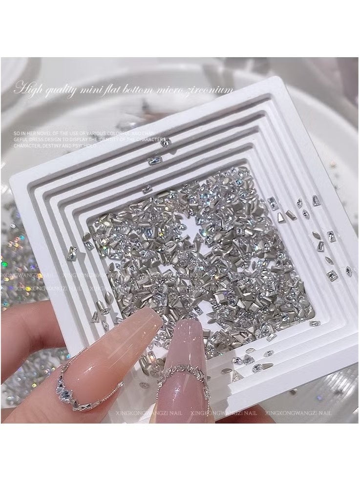 ملصق أظافر سحري على شكل فراشة من كريستال اللؤلؤ 5D مع 100 ماسة من الزركون، مناسب لملصقات الأظافر التي تصنعها بنفسك - Image 3