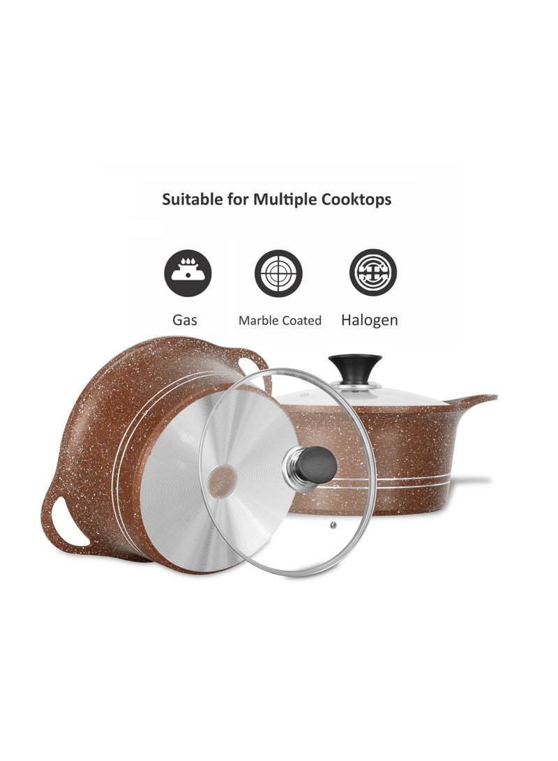 SONEX 20pcs Eden Plus Aluminum Non Stick Cookware Set Pots and Pans Marble Coating - Image 5